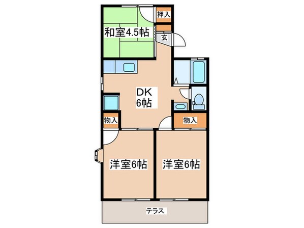 ドミール恋ヶ窪　B棟の物件間取画像